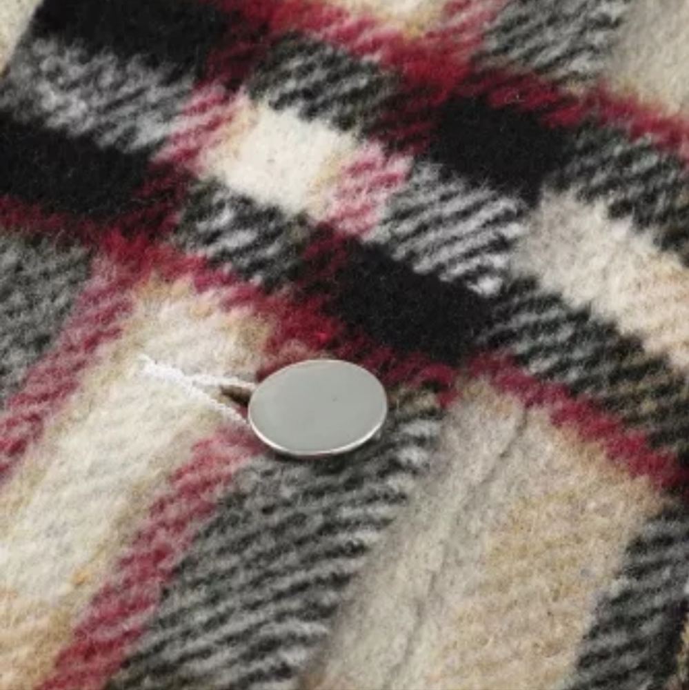 New Geometric Plaid pocketed shacket - Picture 6 of 17